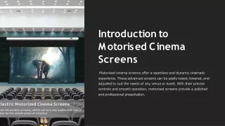 Everything You Need to Know About Motorized Cinema Screens