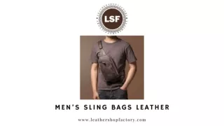 mens leather sling bag - Leather Shop Factory