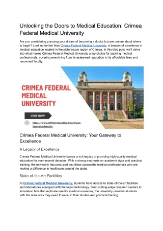 Unlocking the Doors to Medical Education_ Crimea Federal Medical University (1)