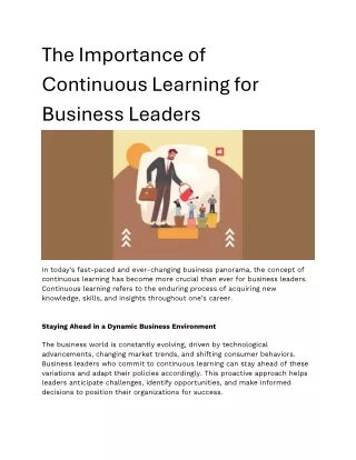 the importance of continuous learning
