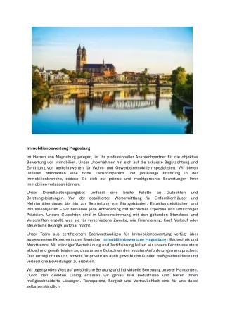 Immobilienbewertung Magdeburg