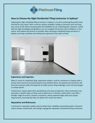 how to choose the right residential tiling