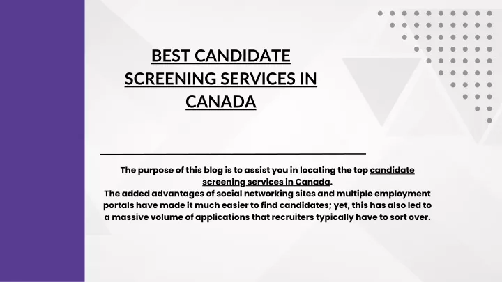 best candidate screening services in canada