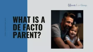 What Is a De Facto Parent?