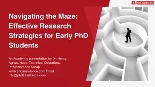 Navigating the Maze Effective Research Strategies for Early PhD Students