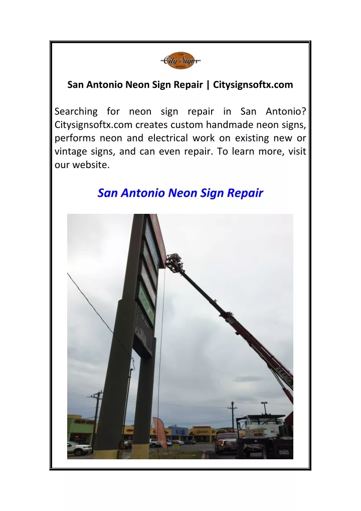 san antonio neon sign repair citysignsoftx com