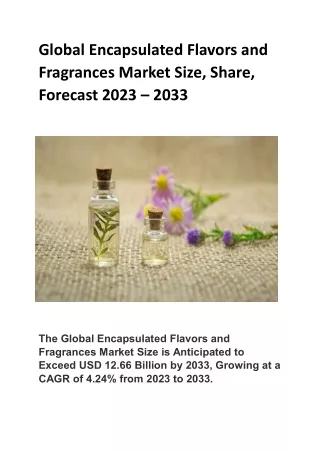 global encapsulated flavors and fragrances market
