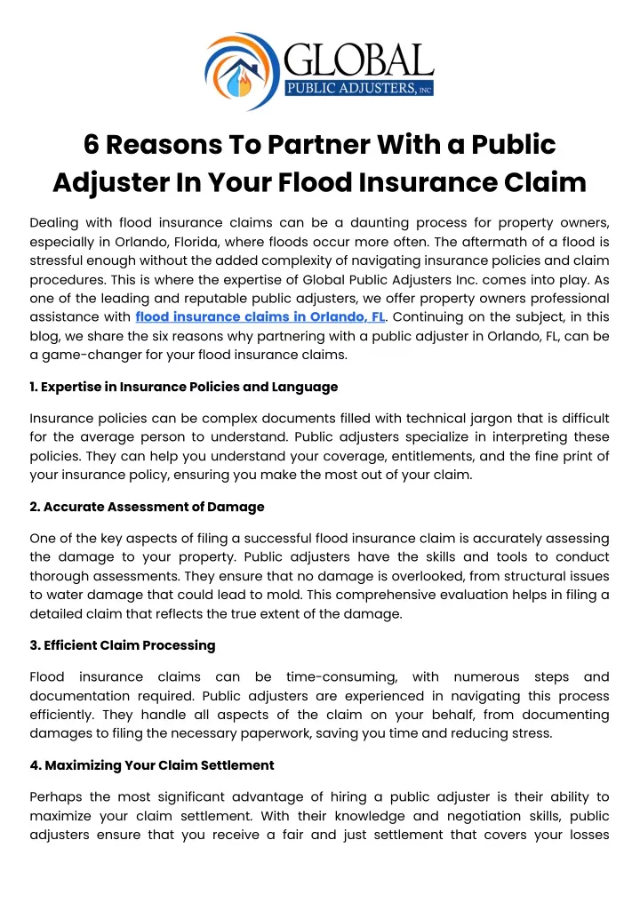 6 reasons to partner with a public adjuster