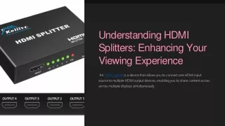 Making TV Sharing Easy with HDMI Splitters
