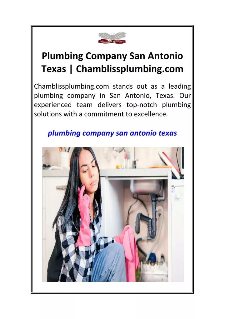 plumbing company san antonio texas