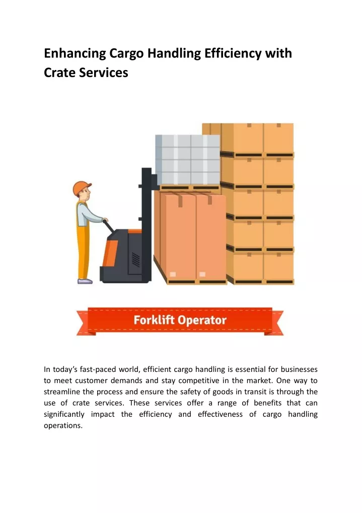enhancing cargo handling efficiency with crate