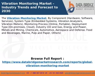 vibration monitoring market industry trends