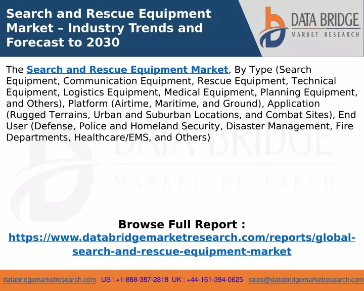 search and rescue equipment market industry