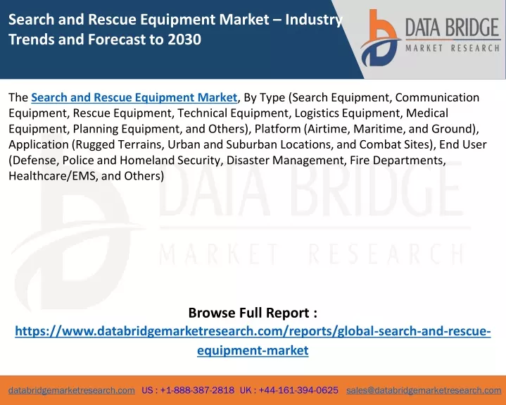 search and rescue equipment market industry