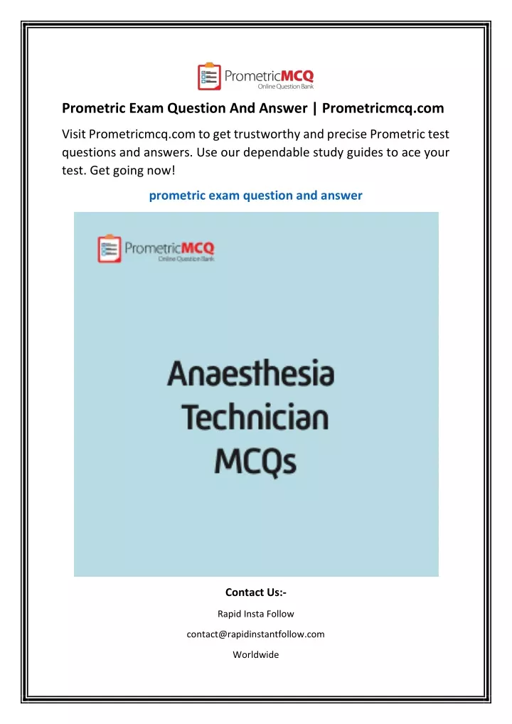 prometric exam question and answer prometricmcq