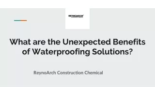 What are the Unexpected Benefits of Waterproofing Solutions