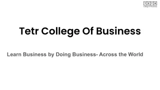 tetr college of business