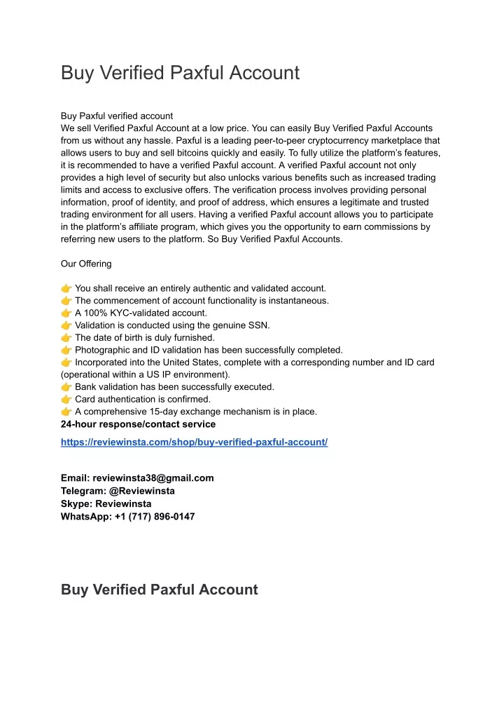 buy verified paxful account