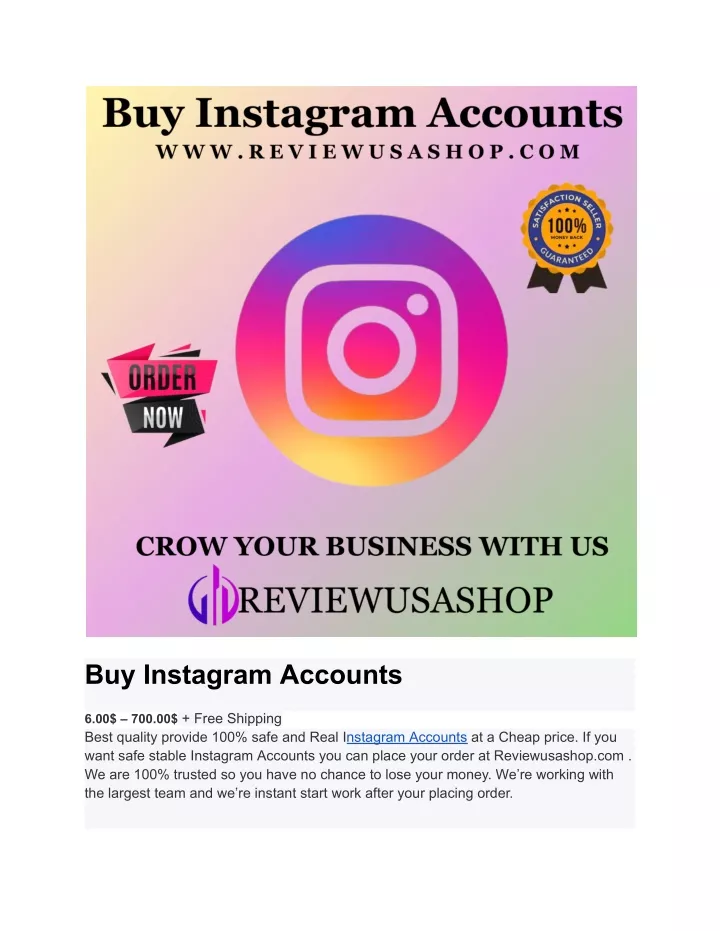 buy instagram accounts