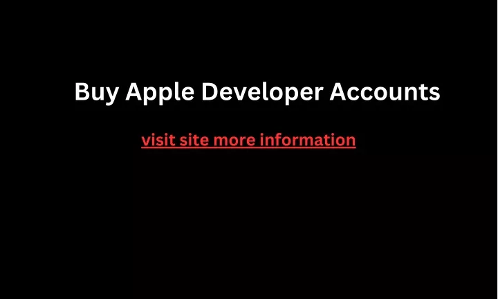 buy apple developer accounts