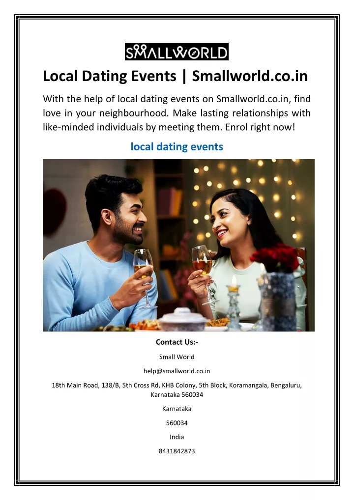 local dating events smallworld co in