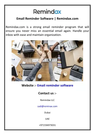Email Reminder Software   Remindax.com