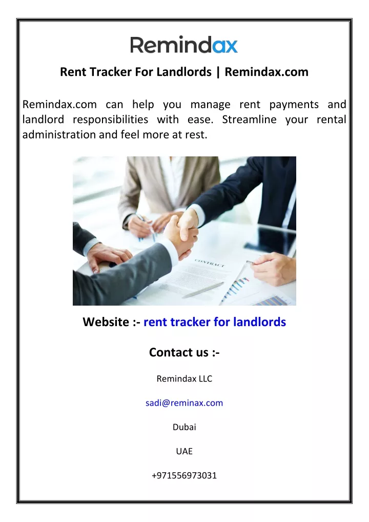 rent tracker for landlords remindax com