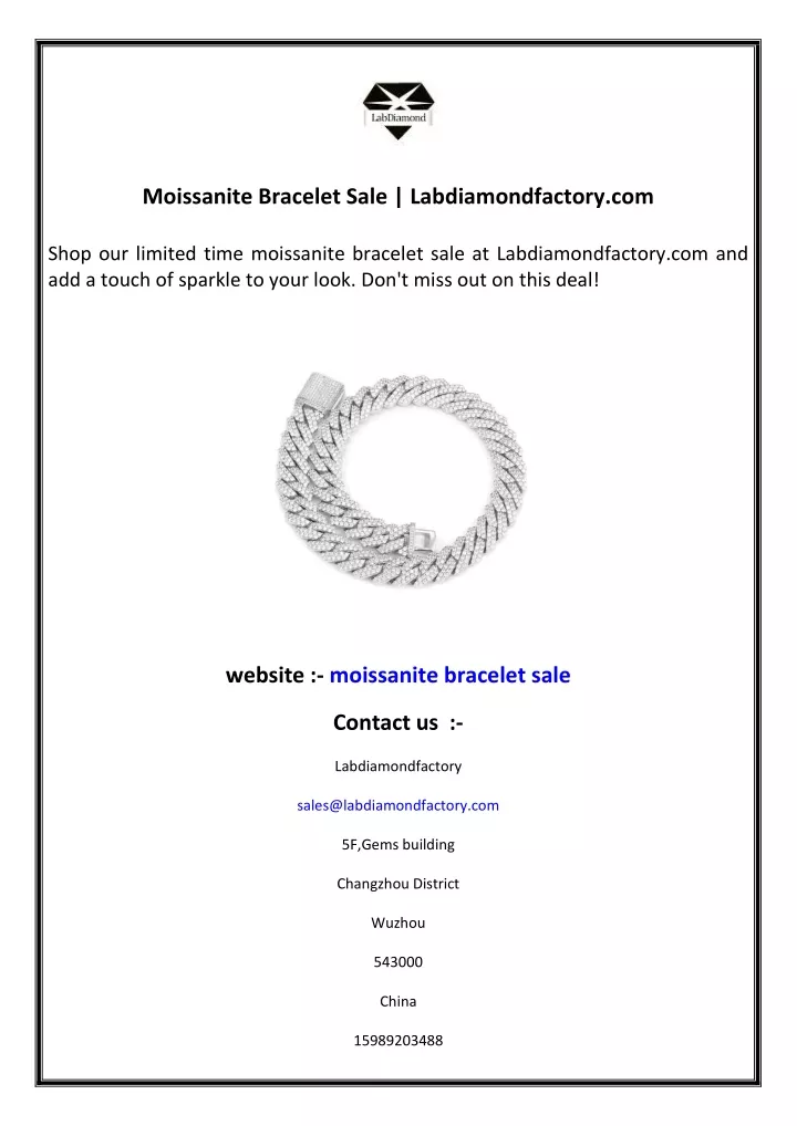 moissanite bracelet sale labdiamondfactory com