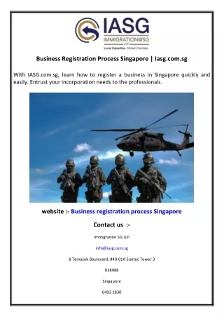 Business Registration Process Singapore  Iasg.com.sg