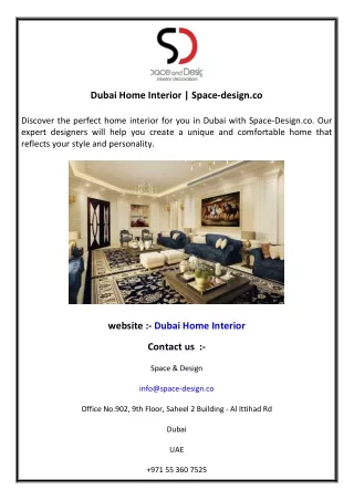 Dubai Home Interior   Space-design.co