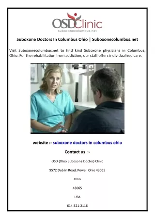 Suboxone Doctors In Columbus Ohio  Suboxonecolumbus.net