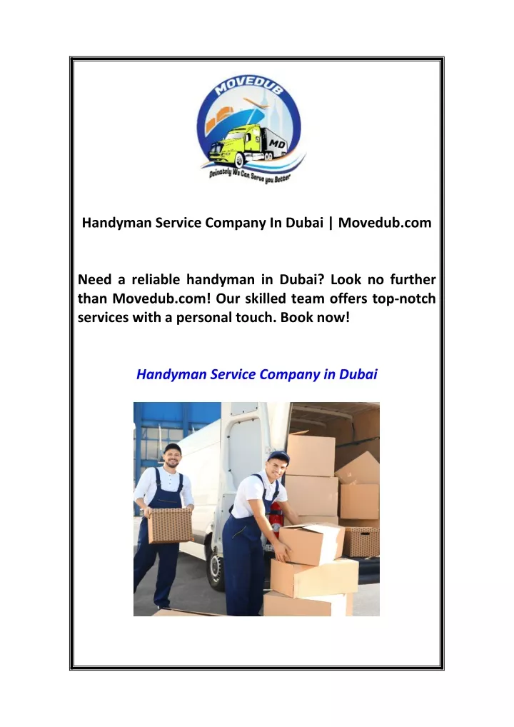 handyman service company in dubai movedub com