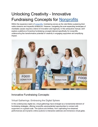 unlocking creativity innovative fundraising