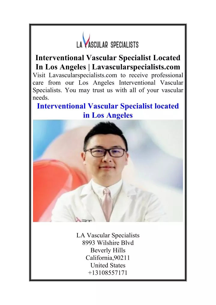 interventional vascular specialist located