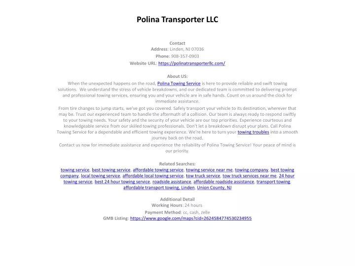 polina transporter llc