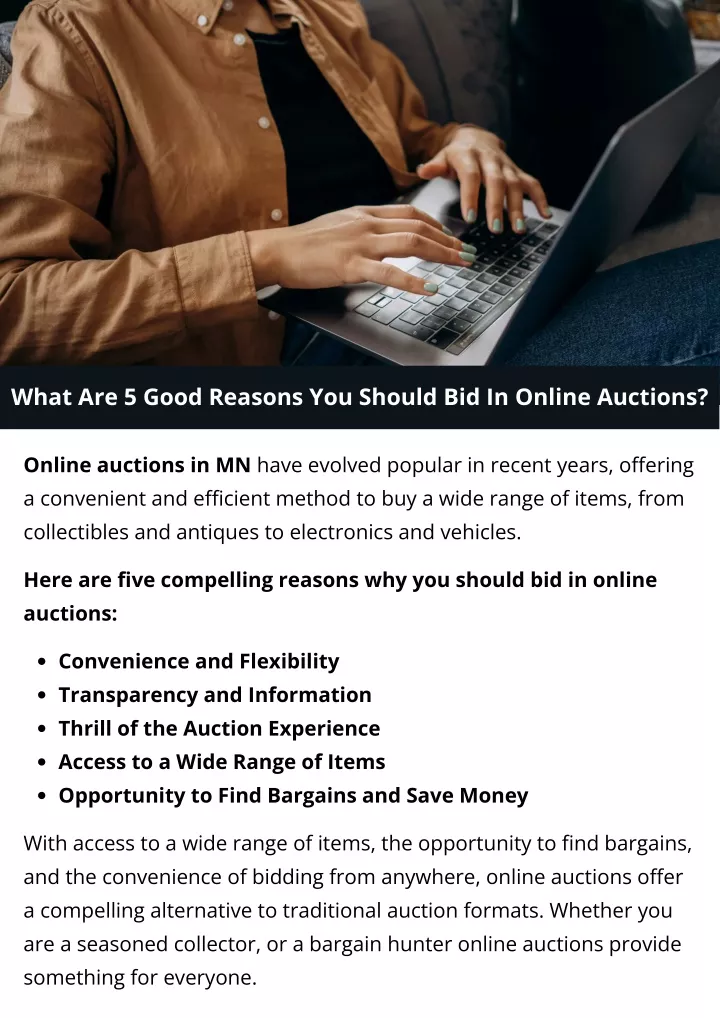 what are 5 good reasons you should bid in online