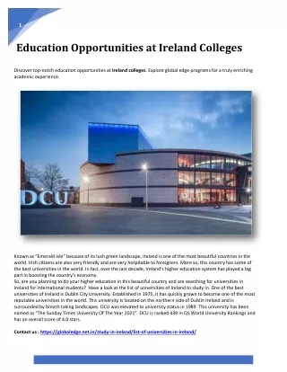 Ireland Colleges
