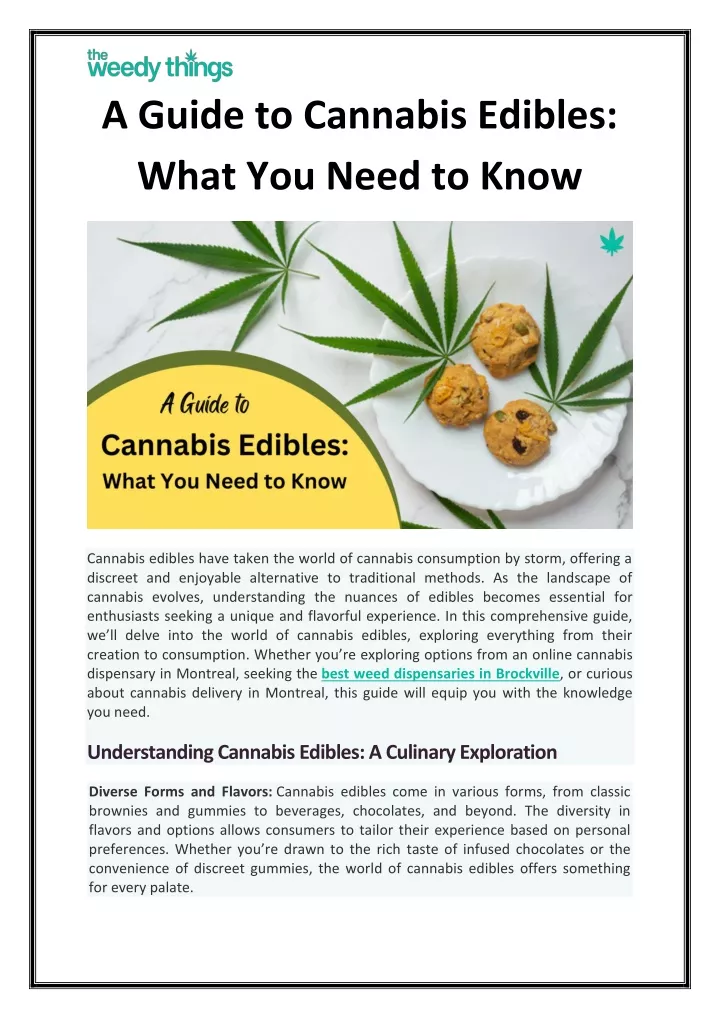 a guide to cannabis edibles what you need to know