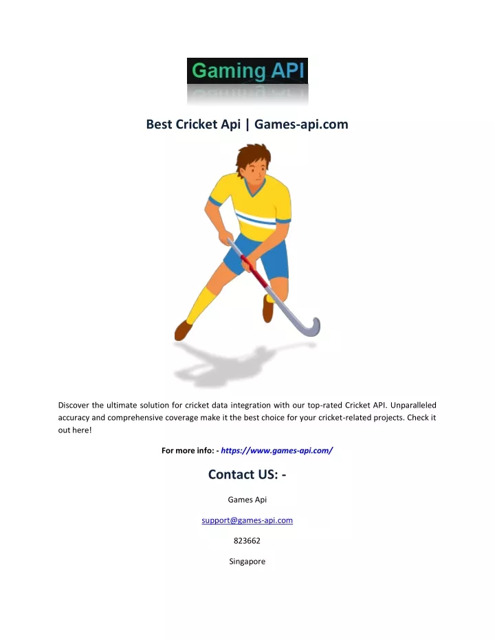 best cricket api games api com