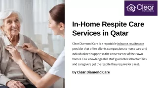 In-Home Respite Care Services in Qatar - Clear Diamond Care