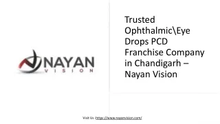 Trusted Ophthalmic\Eye Drops PCD Franchise Company in Chandigarh