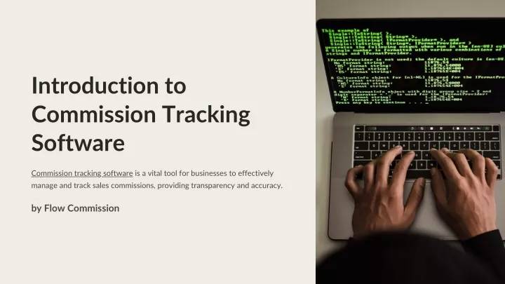 introduction to commission tracking software