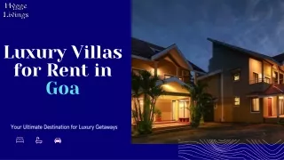 Goa Getaways - Book Your Luxury Villas for Rent with Hygge Livings!