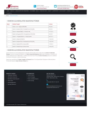 Best Sodium Alcoholates Manufacturer in India is Suparana Chemicals