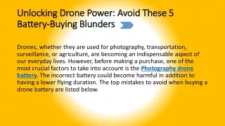 Unlocking Drone Power Avoid These 5 Battery-Buying Blunders