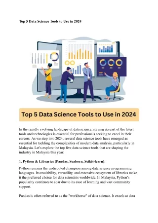 Top 5 Data Science Tools to Use in 2024