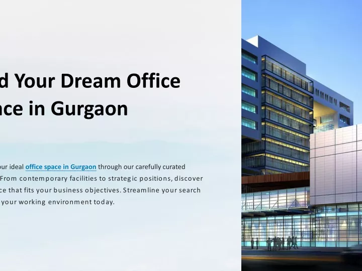 find your dream office space in gurgaon