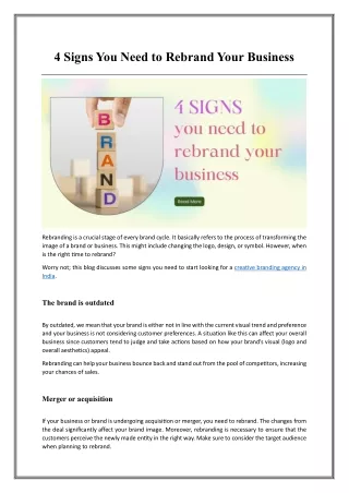 4 Signs You Need to Rebrand Your Business