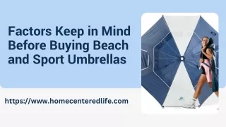 Factors Keep in Mind Before Buying Beach and Sport Umbrellas