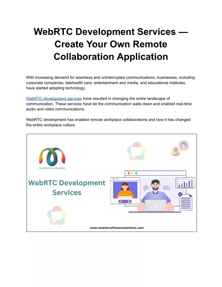 webrtc development services create your